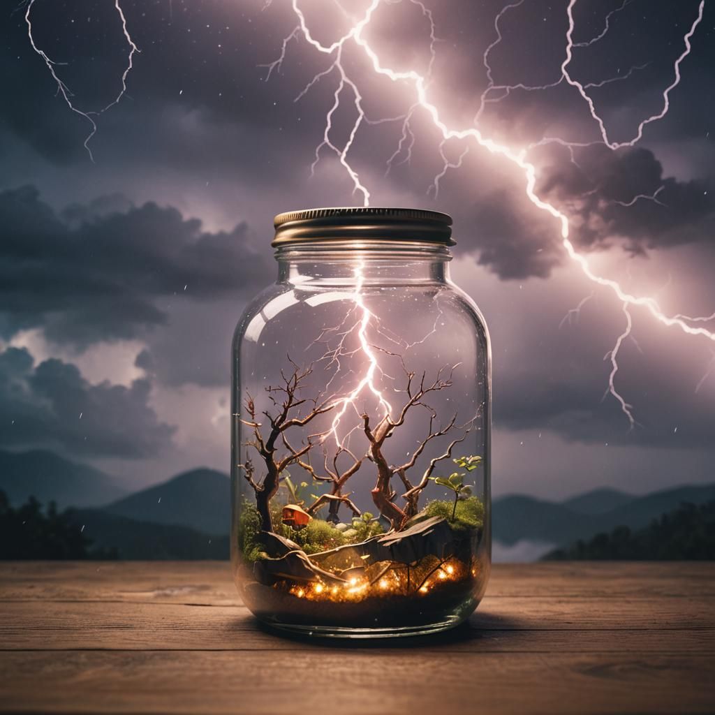 Enchanted Terrarium in a Jar: Magical Realism Art