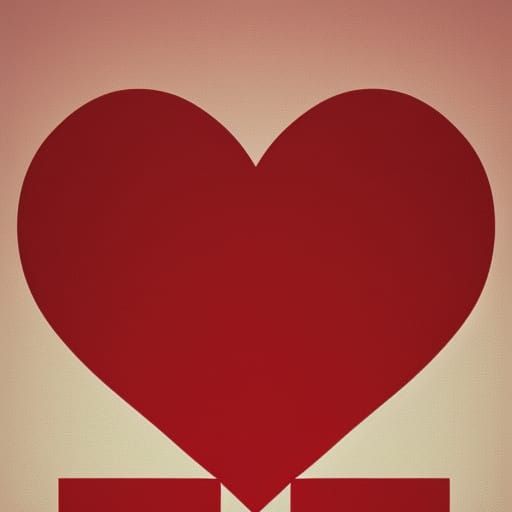 Vibrant Red Heart in Pop Art Style