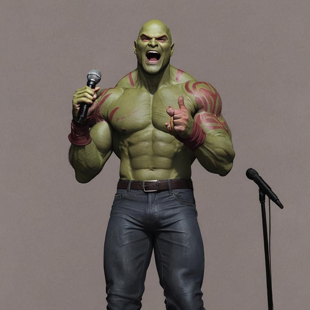 Drax the Destroyer Sings Karaoke