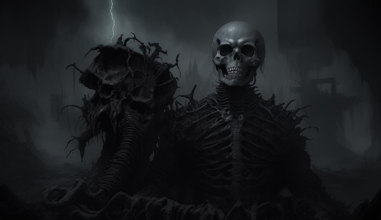 Eerie Kitchen Sink Still Life in Film Noir Style