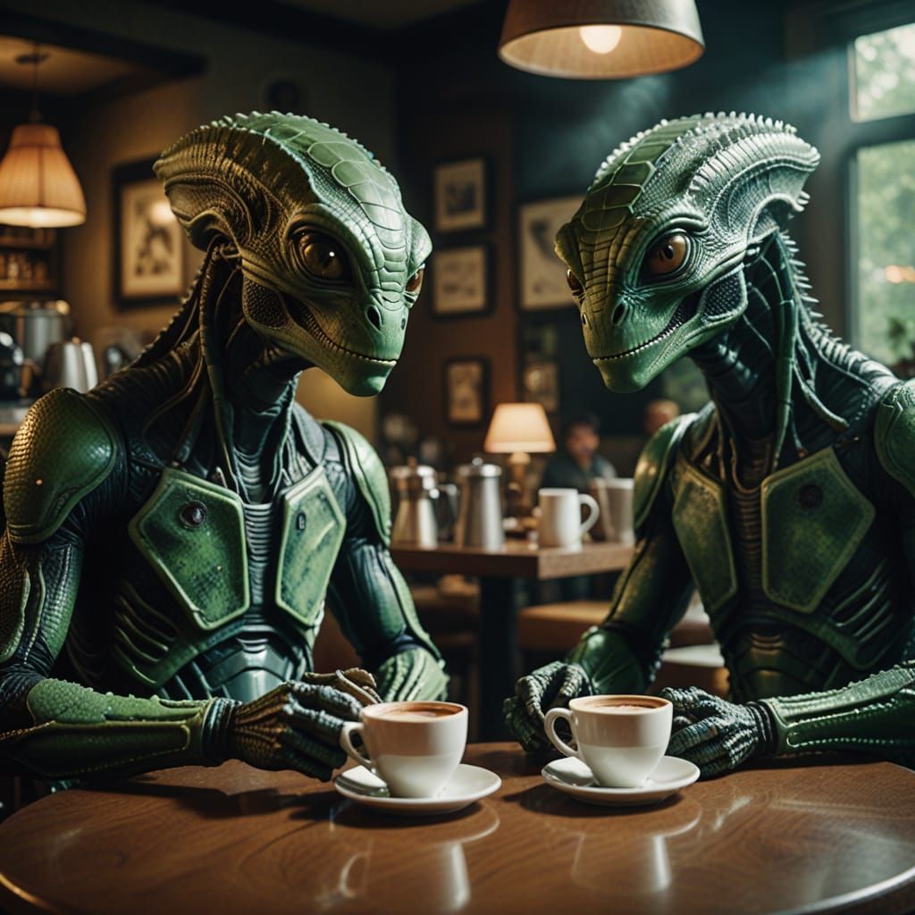 Alien Lovers in Cinematic Coffee Date