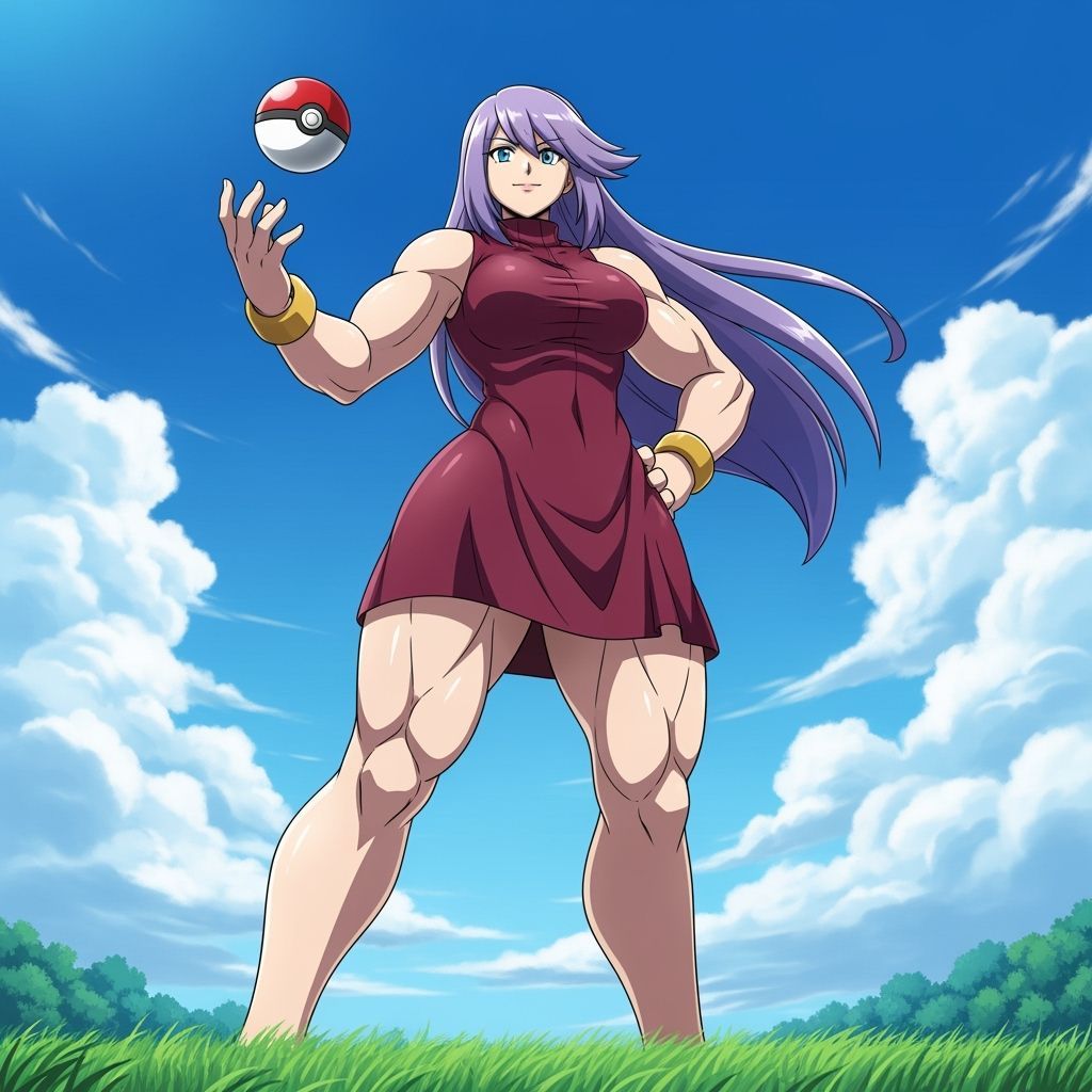 Sabrina as a Muscular Giantess in Anime Style