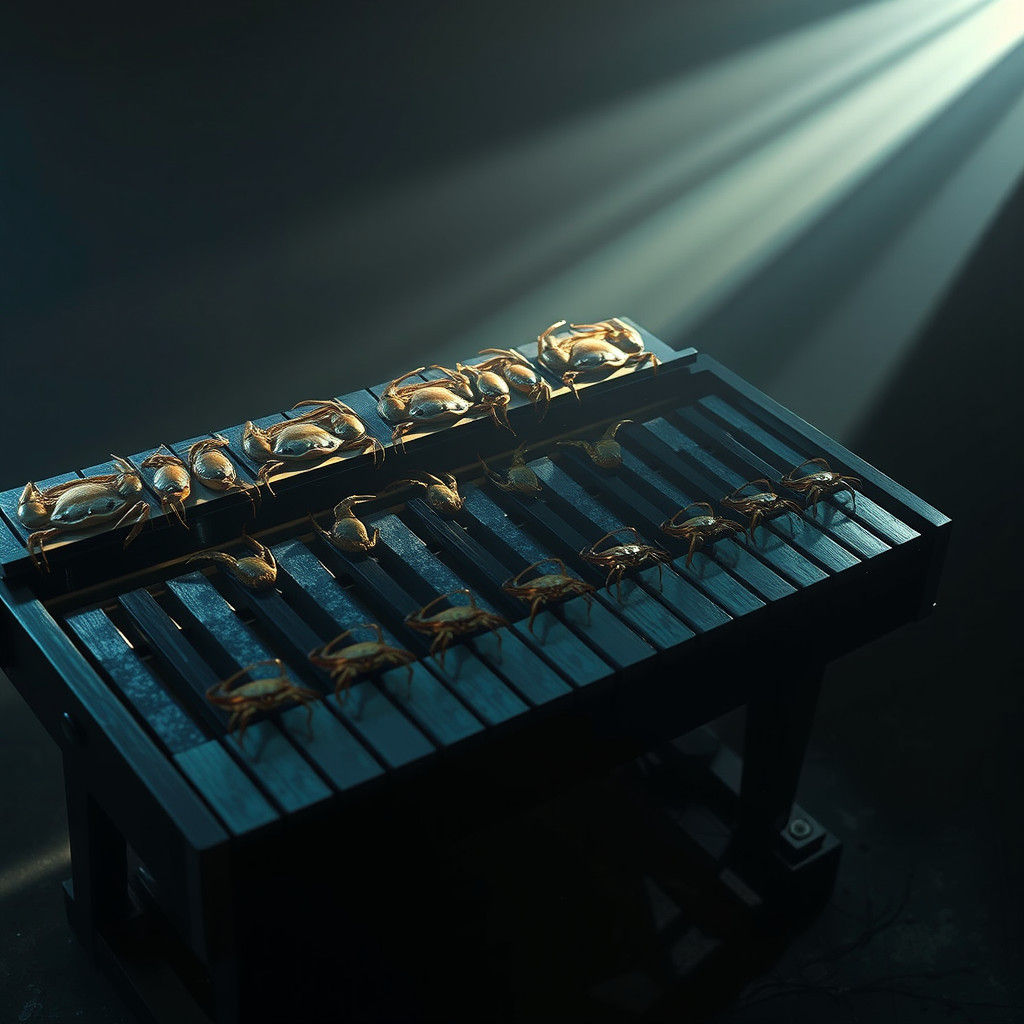 Crabstick Glockenspiel in Dramatic Lighting