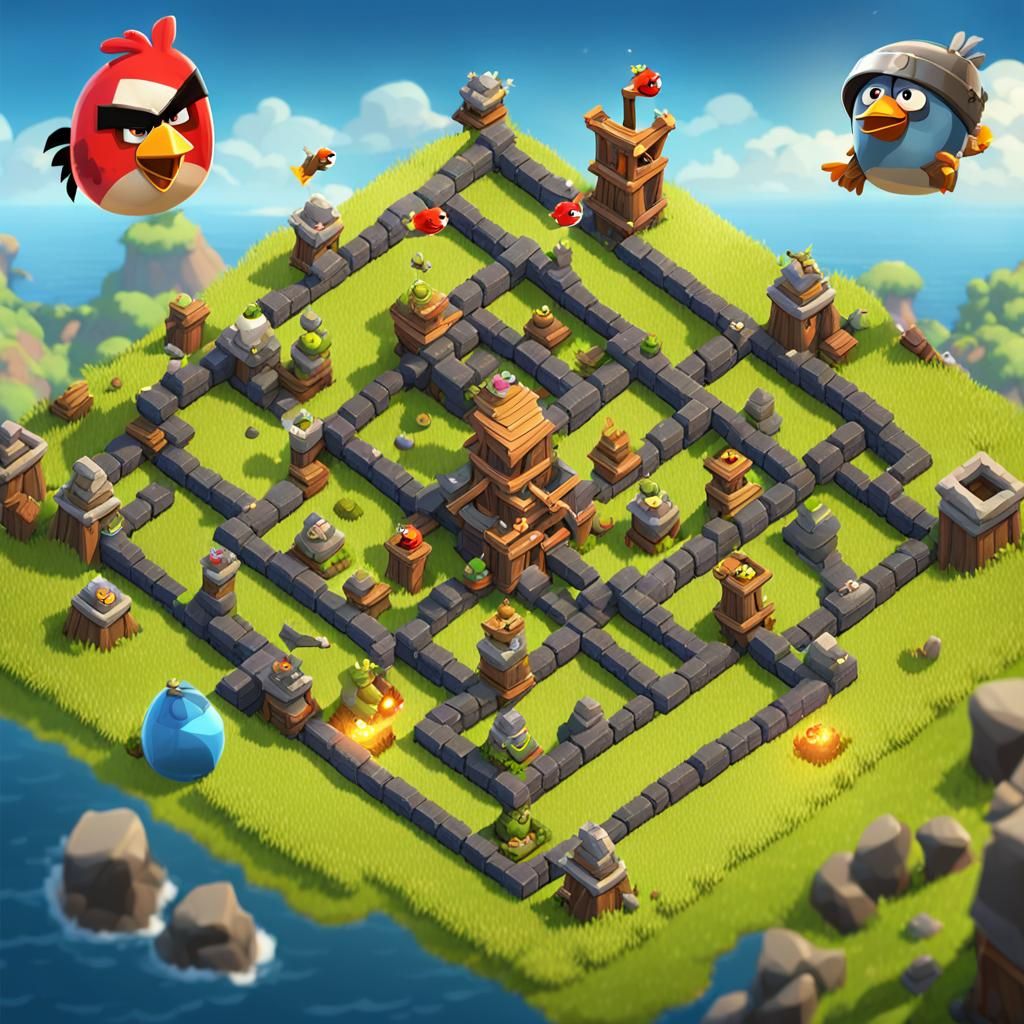 Clash of Clans meets Angry Birds