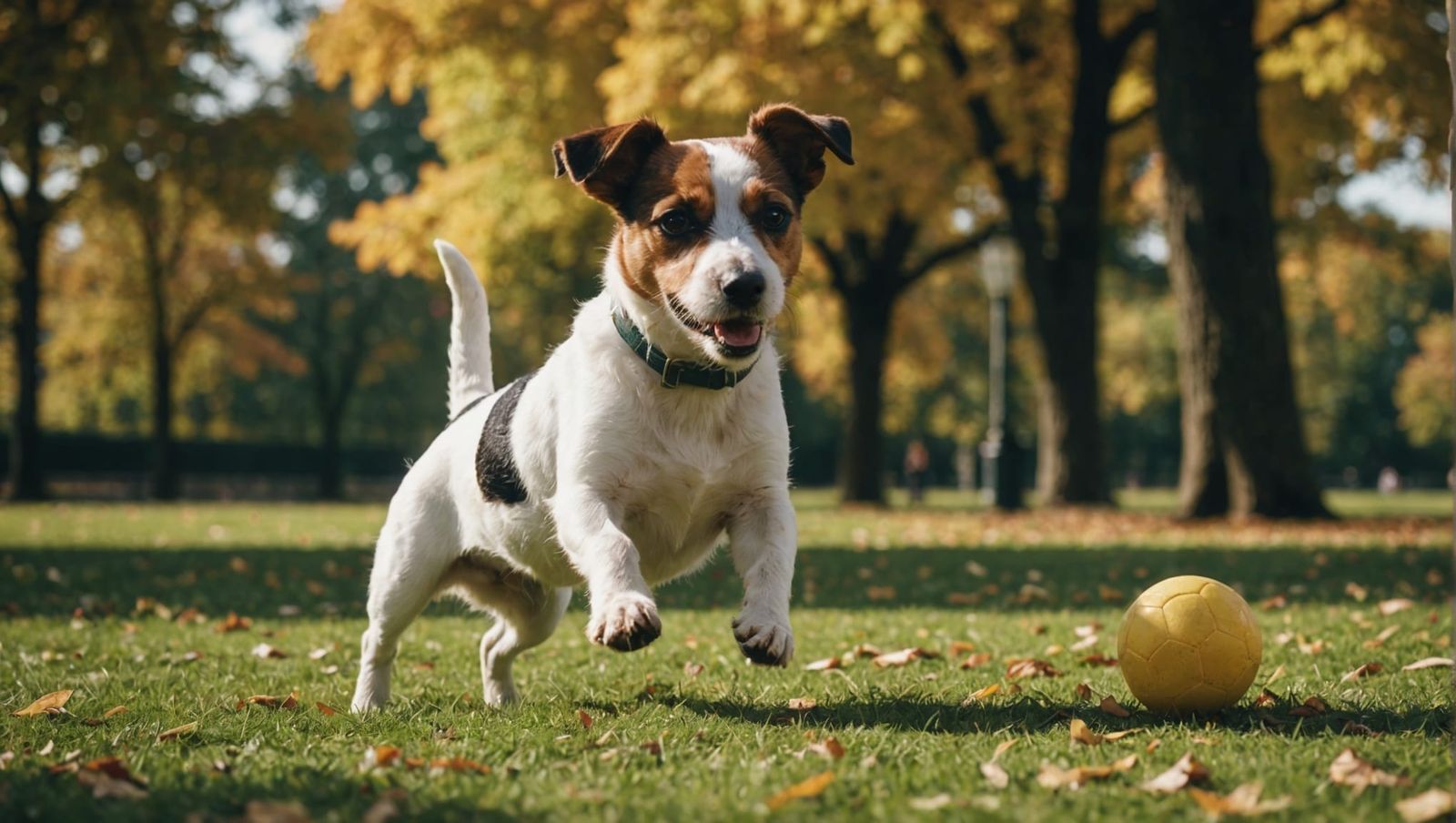 Jack Russell Plays Ball: Cinematic Film Still