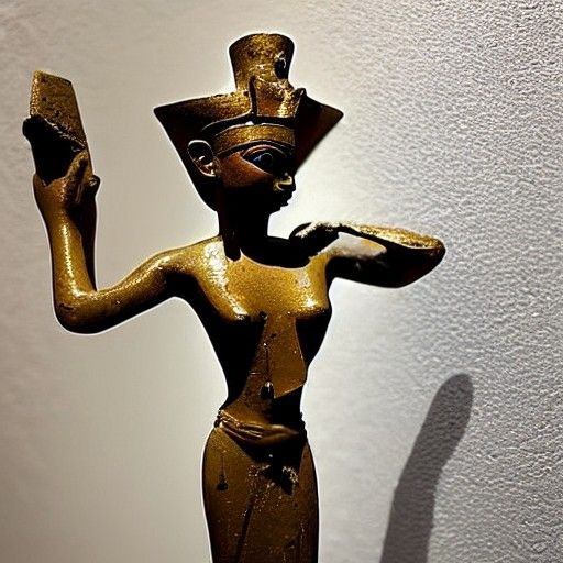 Possessed Egyptian Statuette in Cupboard: Wide Angle