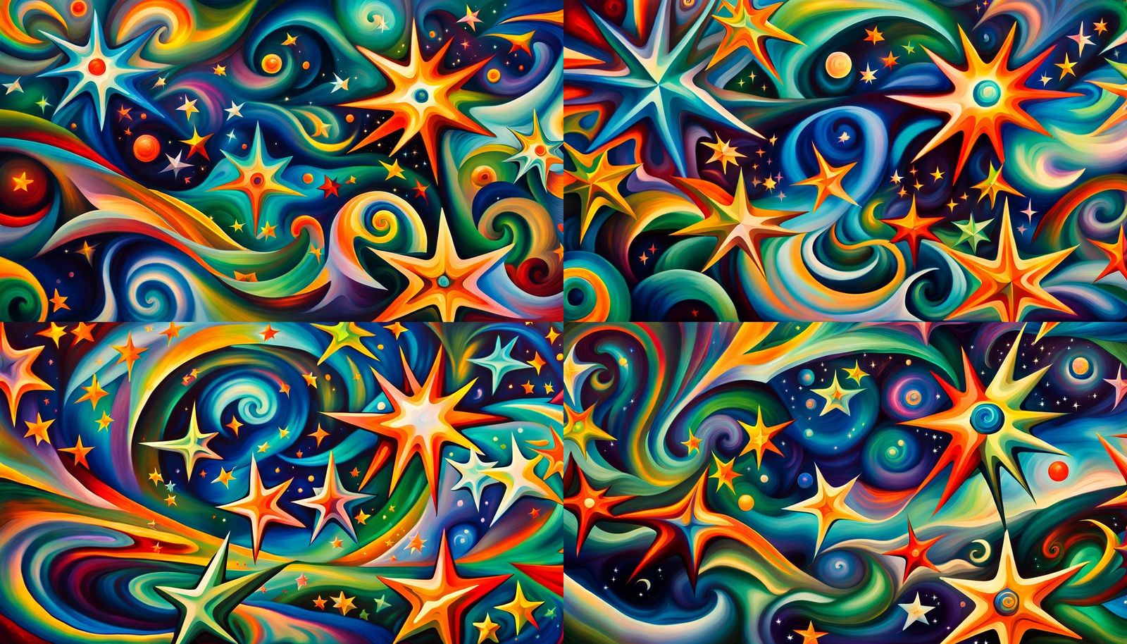 Iridescent Stars in Electromagnetic Plasma Maelstrom