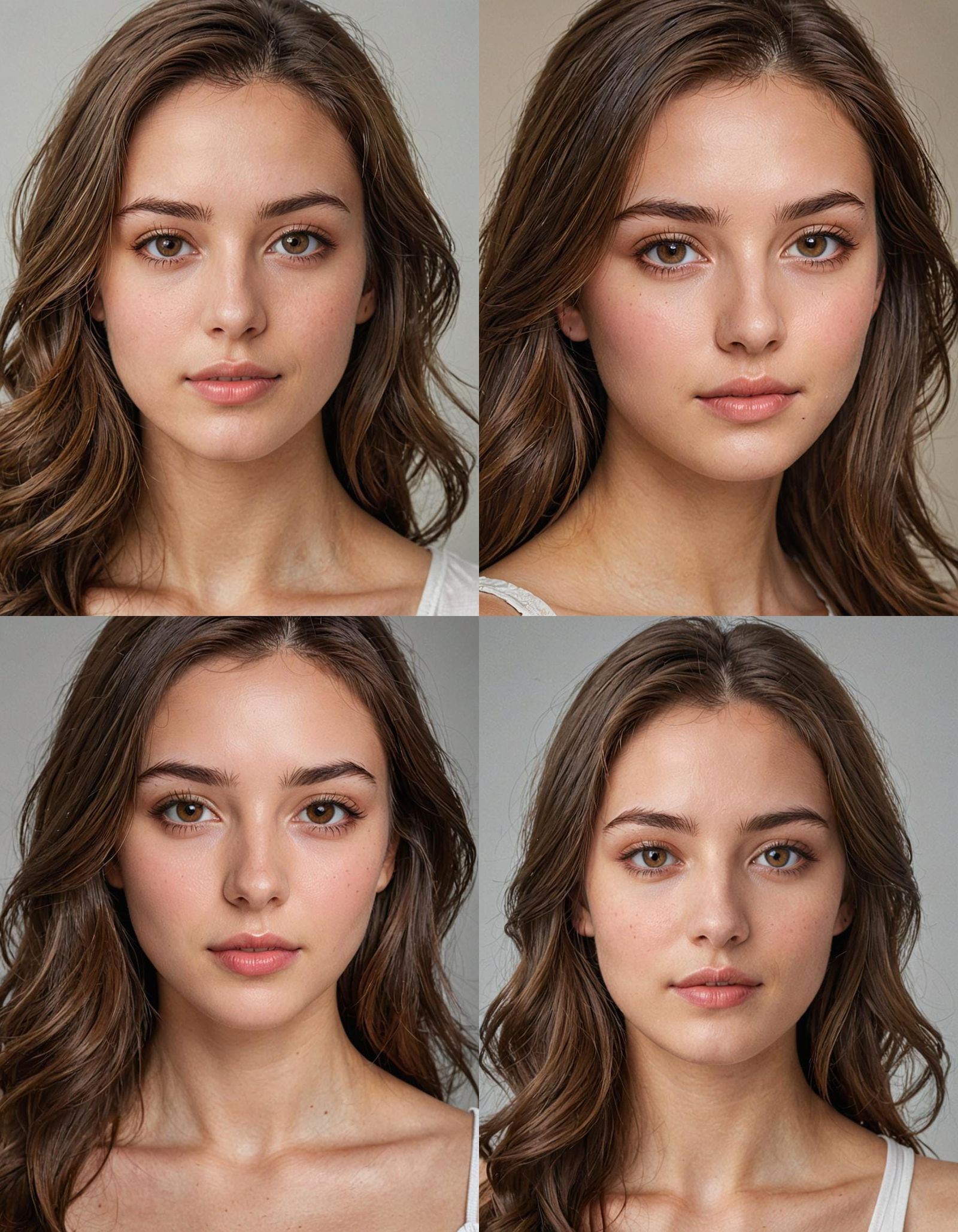 Hazel-Eyed Woman in Sunlit Bedroom