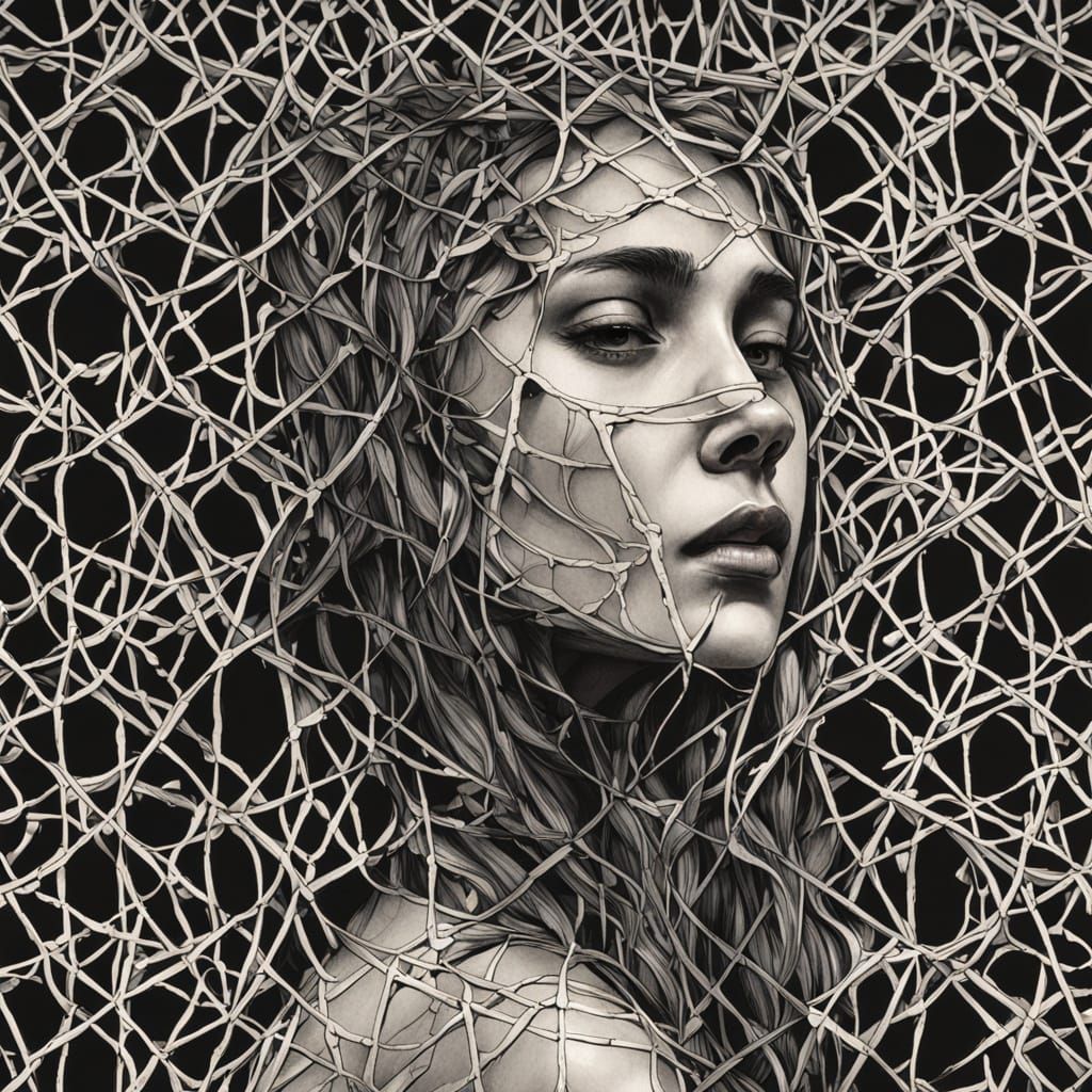 Ossified Woman Lattice with Tears