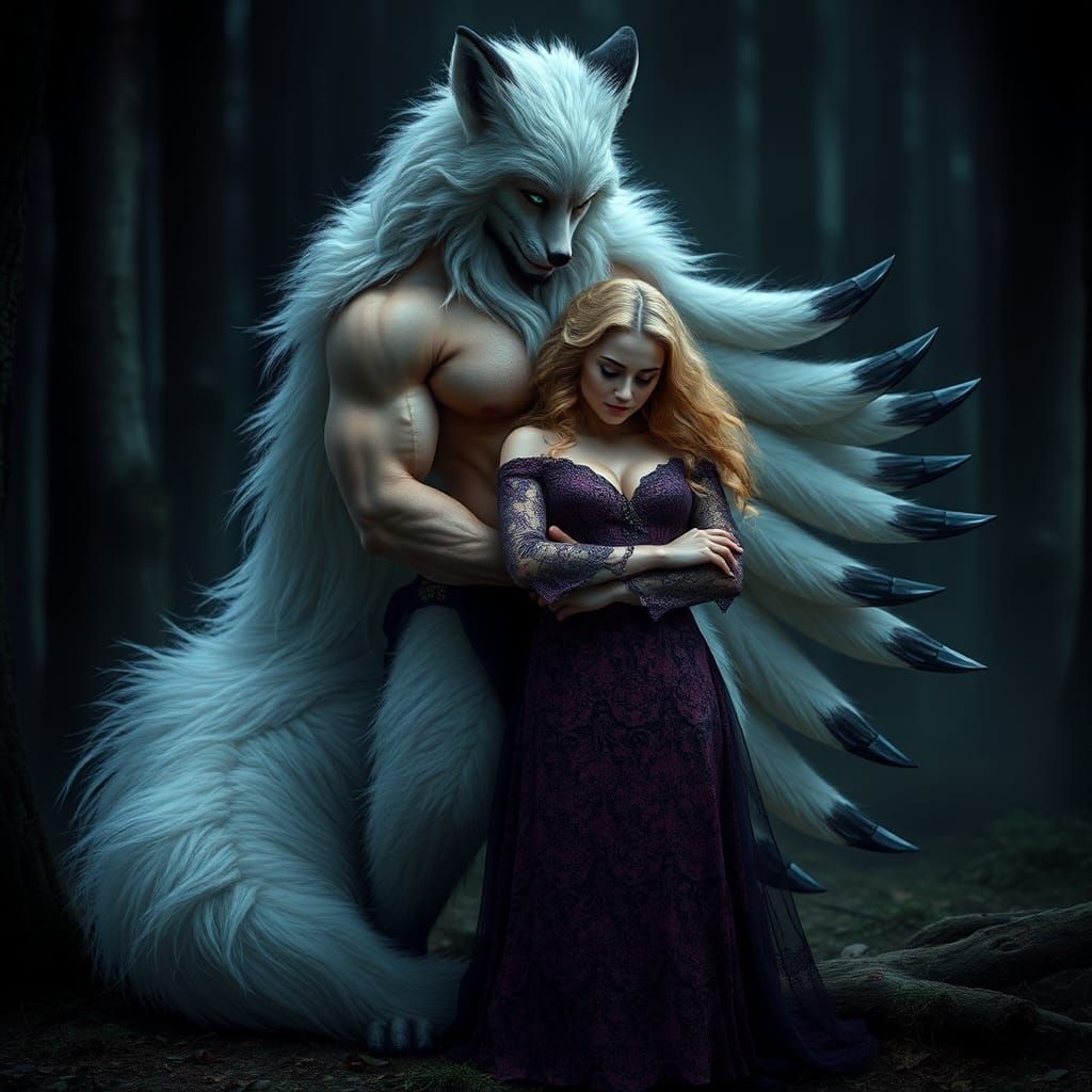 Fox-Man and Mate in Miyazaki-esque Embrace