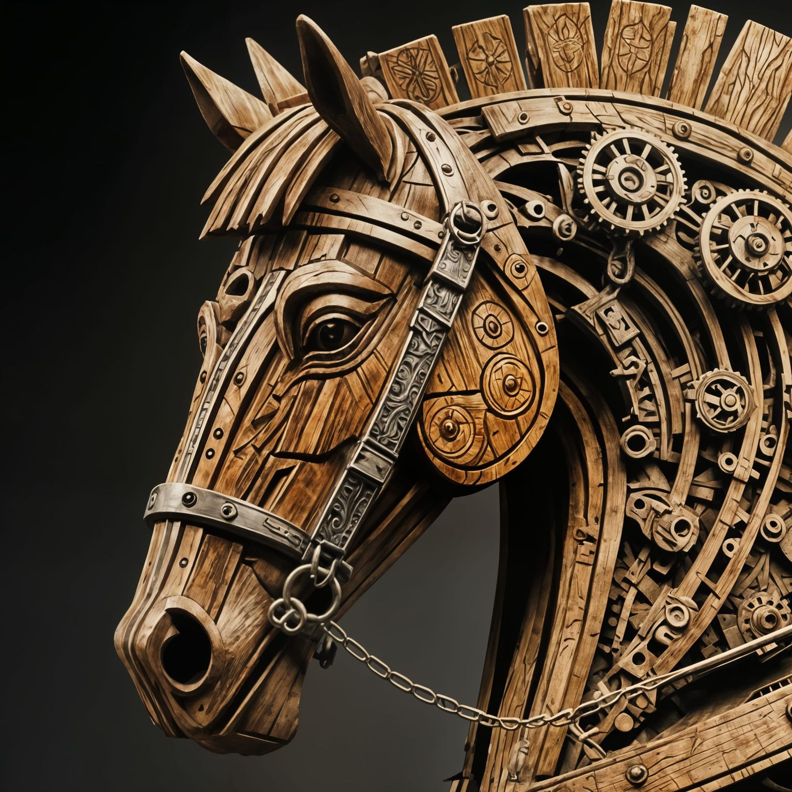 a Wooden Trojan Horse