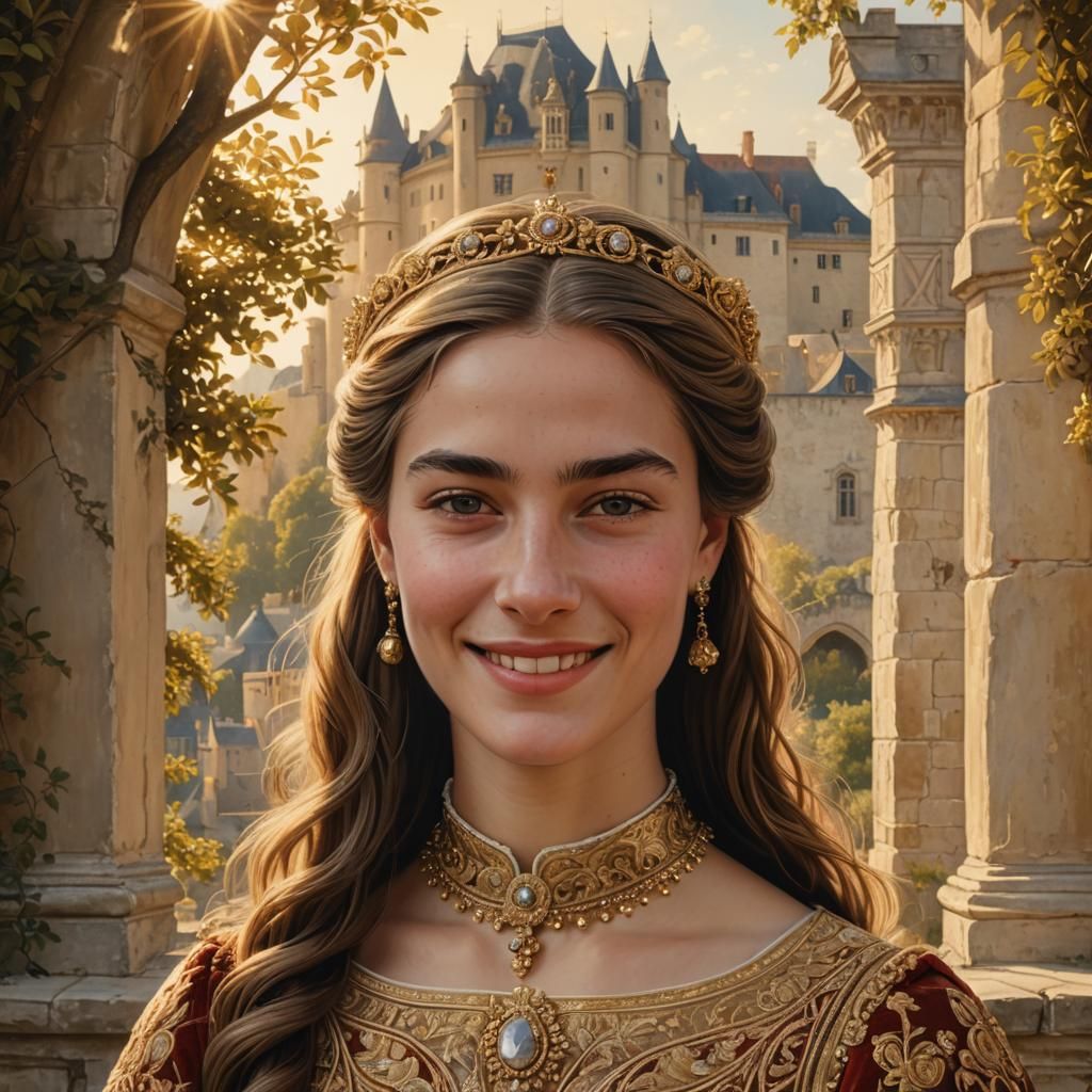 Reine Bertrade de Pannonie: Historical Portrait in Realism