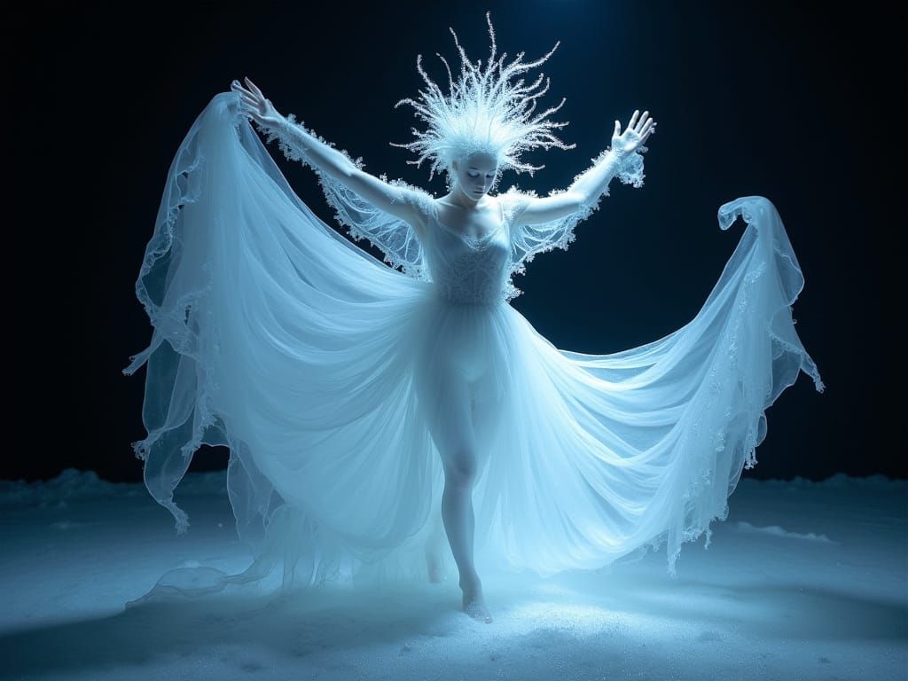 Fairytale Frostwork Anthodite Speleothem Dancer