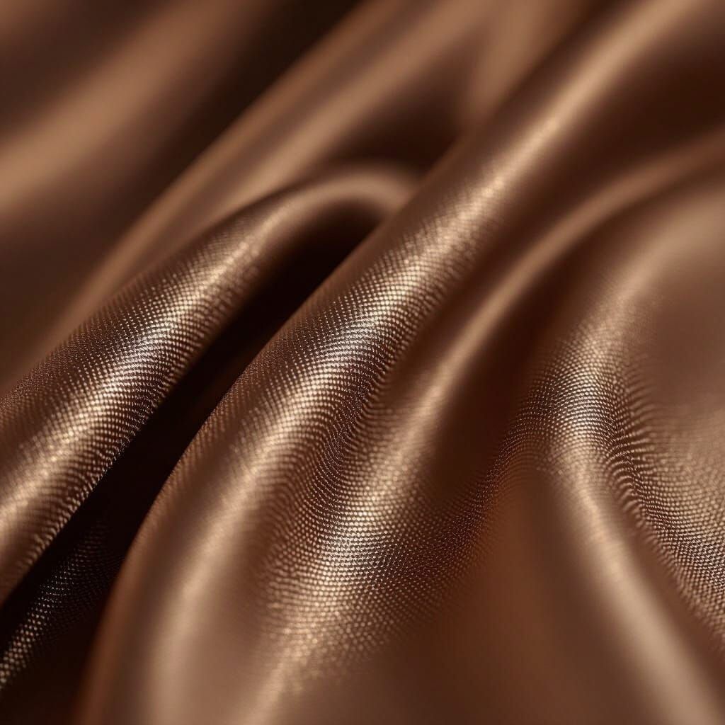 Close-Up Macro Photo of Silky Brown Pantyhose Texture