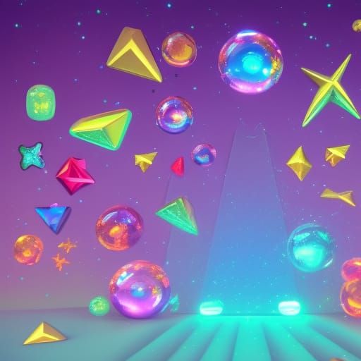 Nostalgic 90s Fantasy Landscape in 3D CGI Art