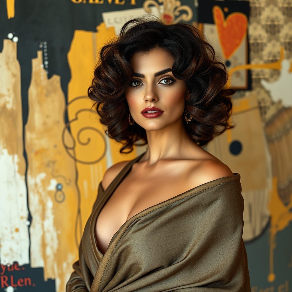 Elegant Woman in Bespoke Yves Saint Laurent Ensemble