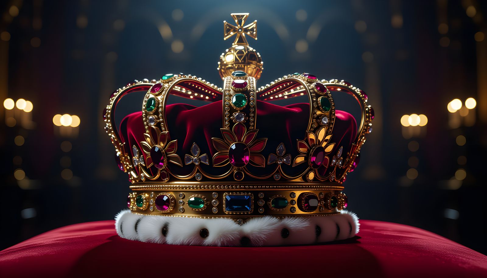 King Charles Crown of State: Hyperrealistic Portrait