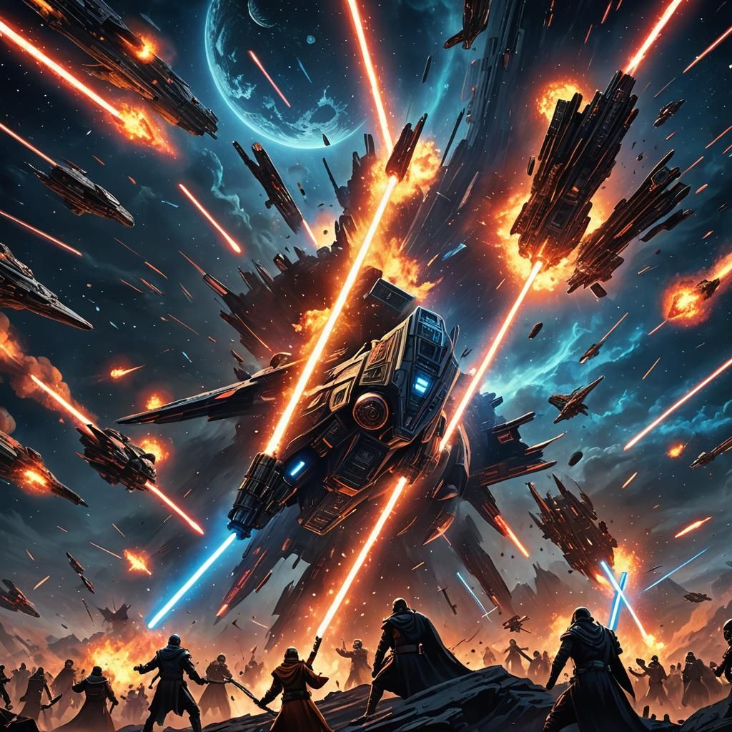 Jedi and Sith Armies Clash in Epic Battle