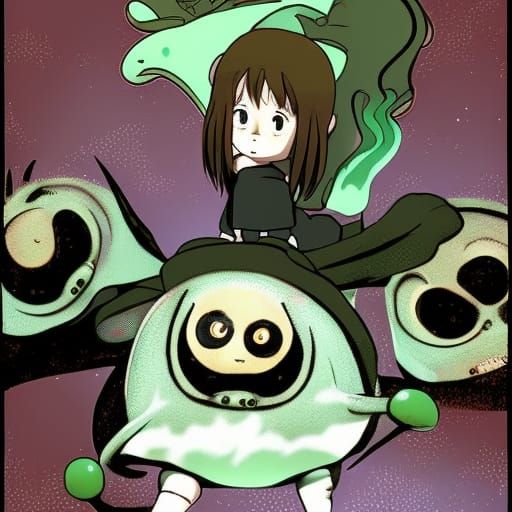 Adorable Lovecraftian Monsters in Anime Style