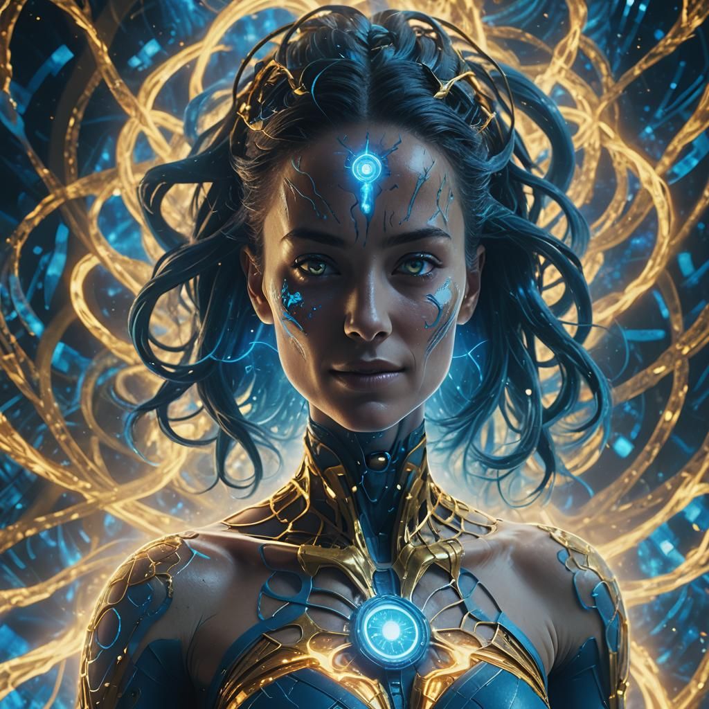 Fractal Energy Portrait in Cinematic Film Style