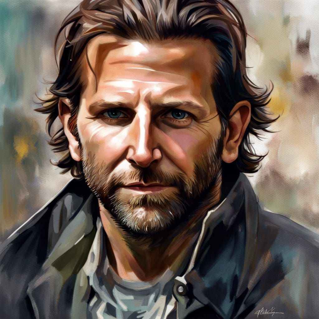 Hyperrealistic Portrait of Bradley Cooper in HDR Style