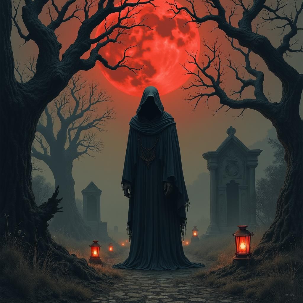 ambiente oscuro y macabro