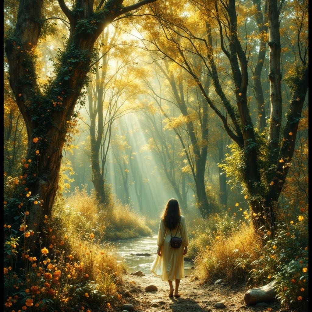 Enchanted Forest with Film Rolls and Flowers