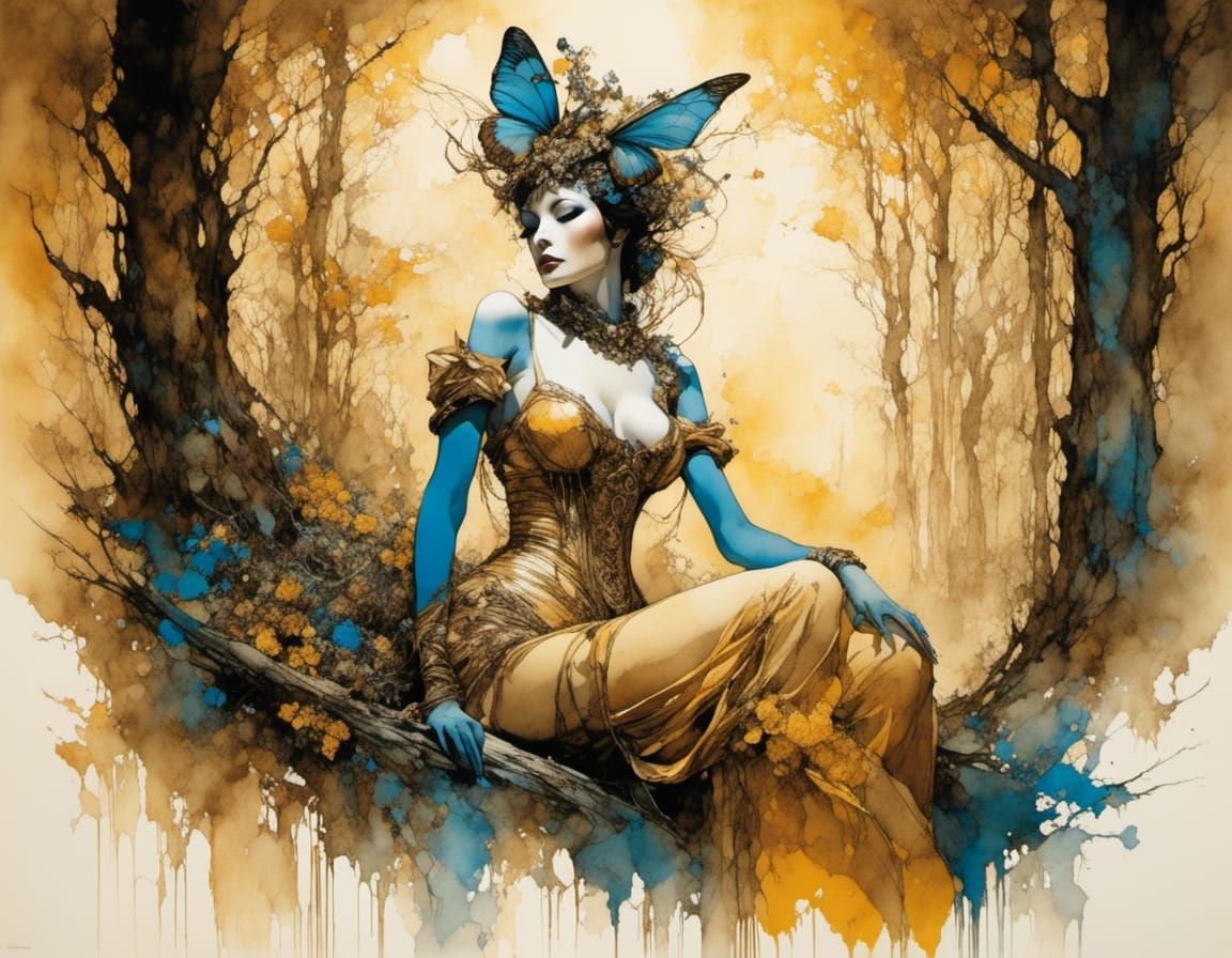 Animatronic Belen Lavallen in Sepia Forest