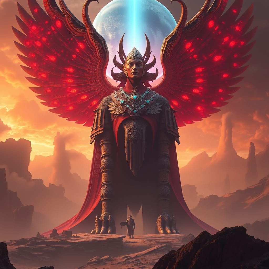Epic Anunnaki Fantasy Art in Rich, Vibrant Colors