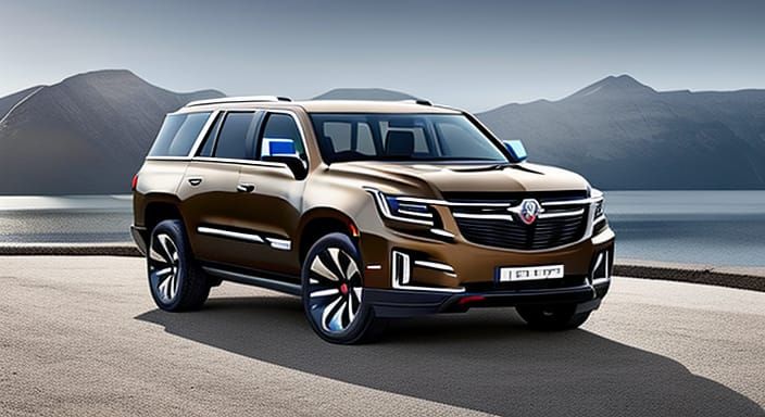 2024 Dark Brown Electric SUV Front View