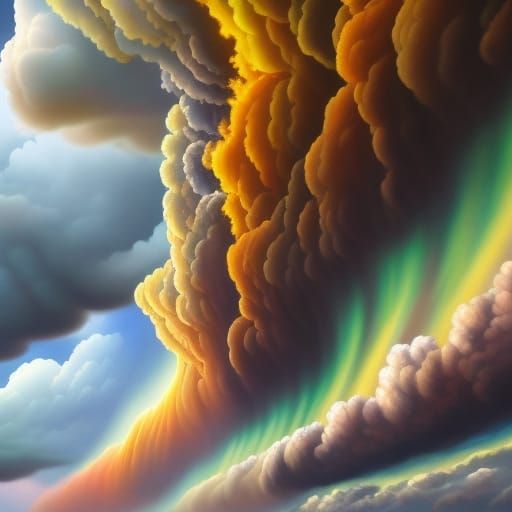 Epic Superstorm Over the Sea: Digital Art