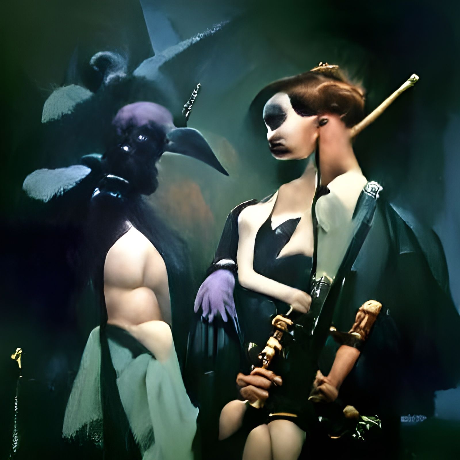 Noir Romanticism: A Hyperdetailed Dreamcore Scene