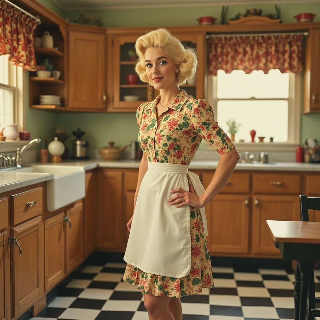 Blondie Bumstead in a Classic 1940s Kitchen