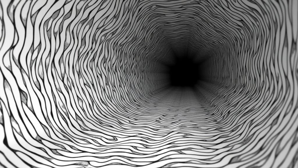 Vibrant Geometric Tunnel in Abstract Vector Style