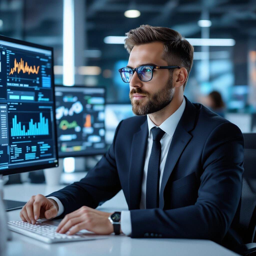 Confident Person in Realistic Style Portrait