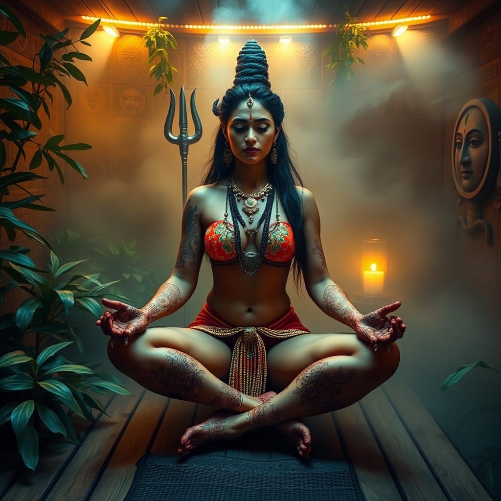 Serene Meditation: Sci-Fi Meets Spirituality