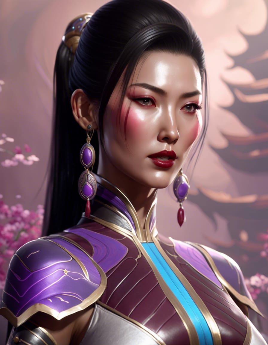 Hyperdetailed Li Mei Portrait in Dynamic Lighting