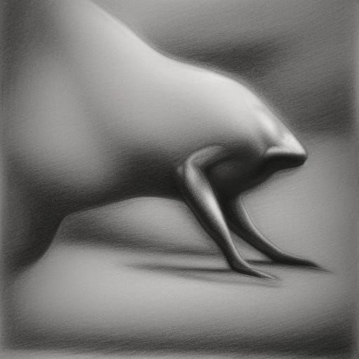 Hyperdetailed Charcoal Drawing of Australia