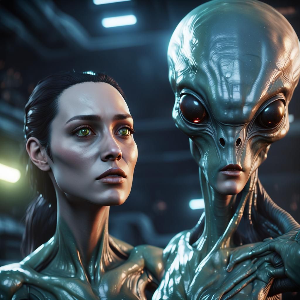 girl falling in love with alien