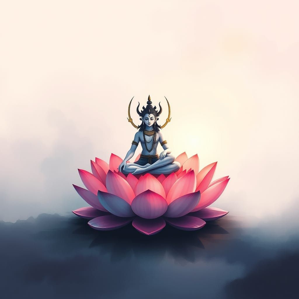 Ethereal Nirvana Landscape in Dreamy, Abstract Style