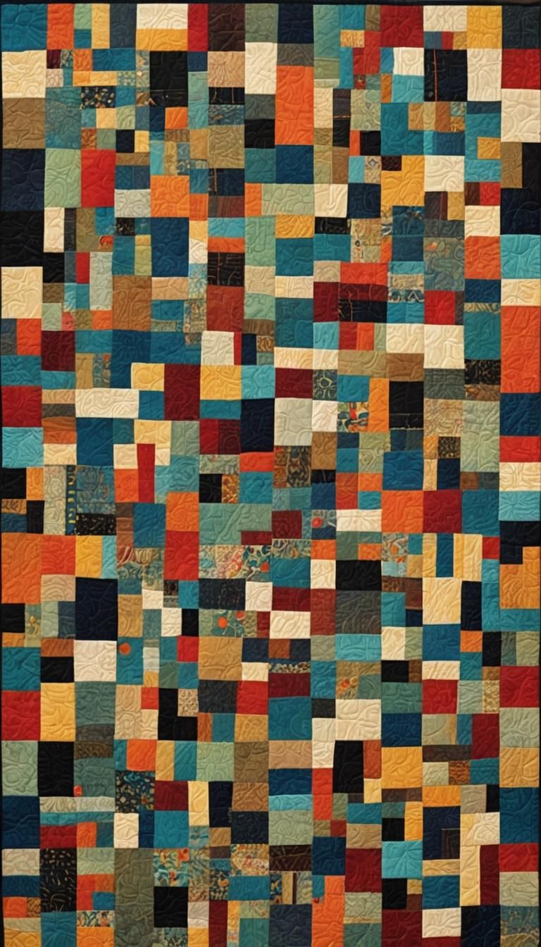 Abstract Dream Weavers Quilt in Complementary Colors