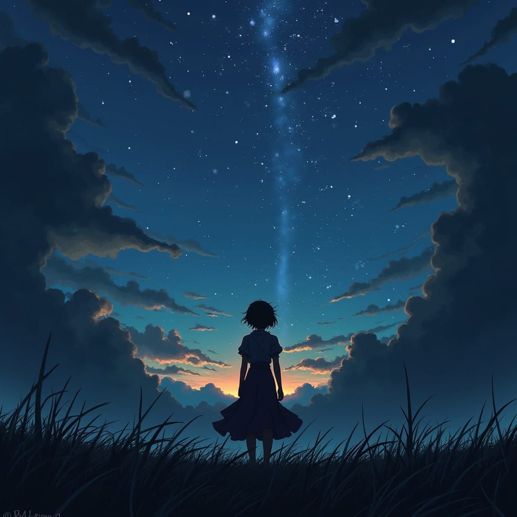 Dark Fantasy World Inspired by Makoto Shinkai