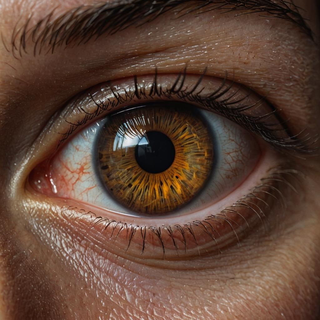 The amber in her eyes