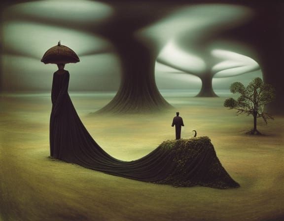 Surreal Forest Dreamscape in Stop Motion Style