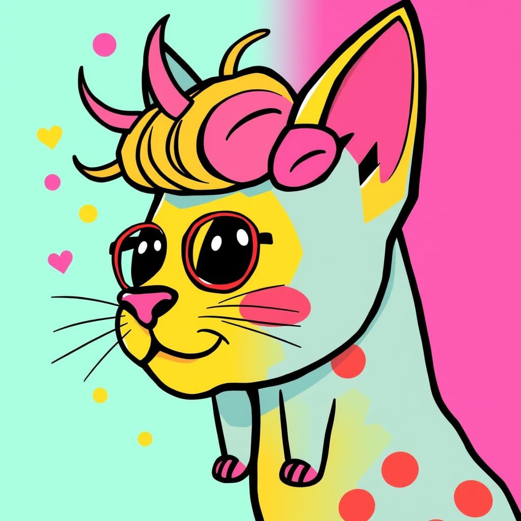 Bright Bold Kawaii Art Illustration