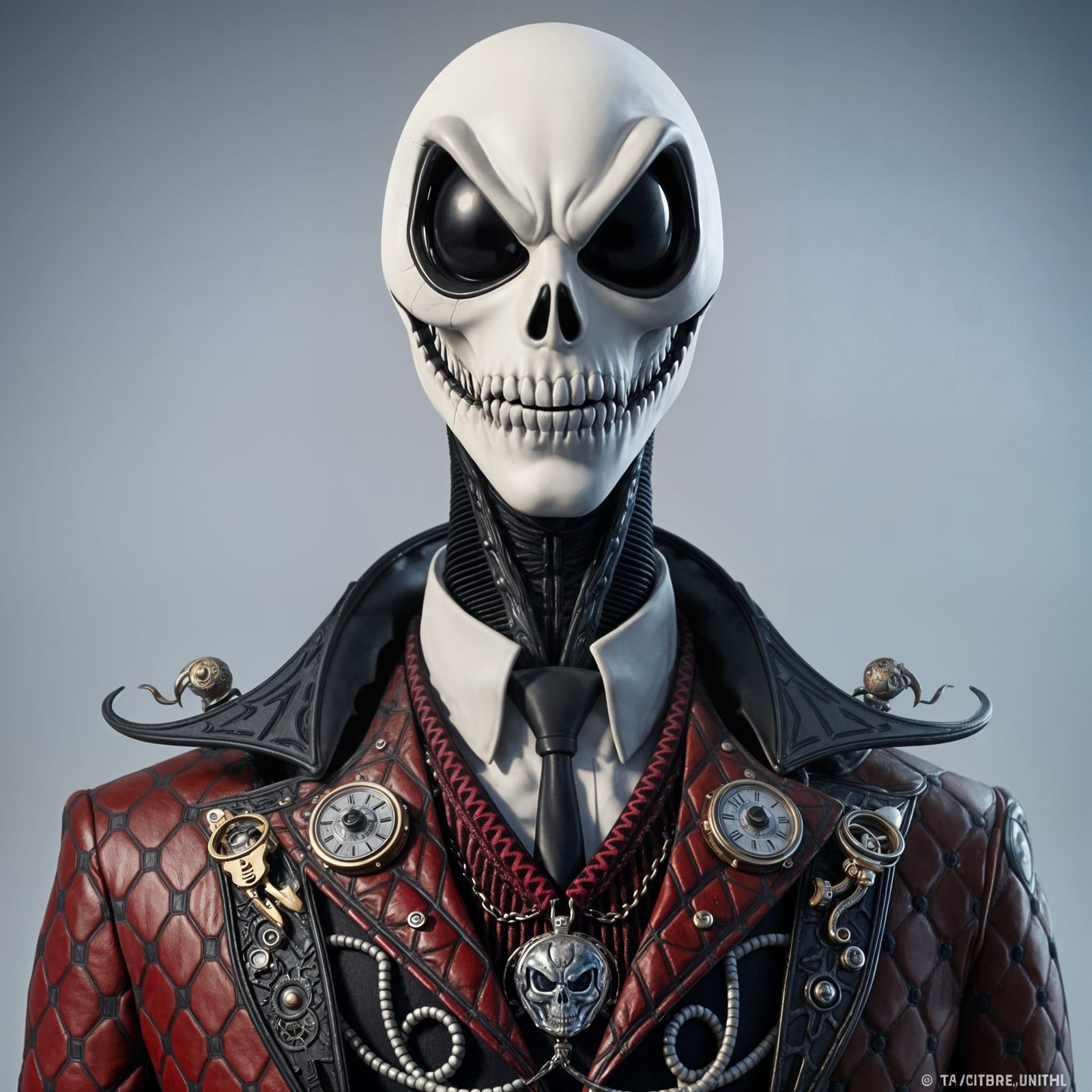 Steampunk Jack Skellington Halloween Portrait in 8k