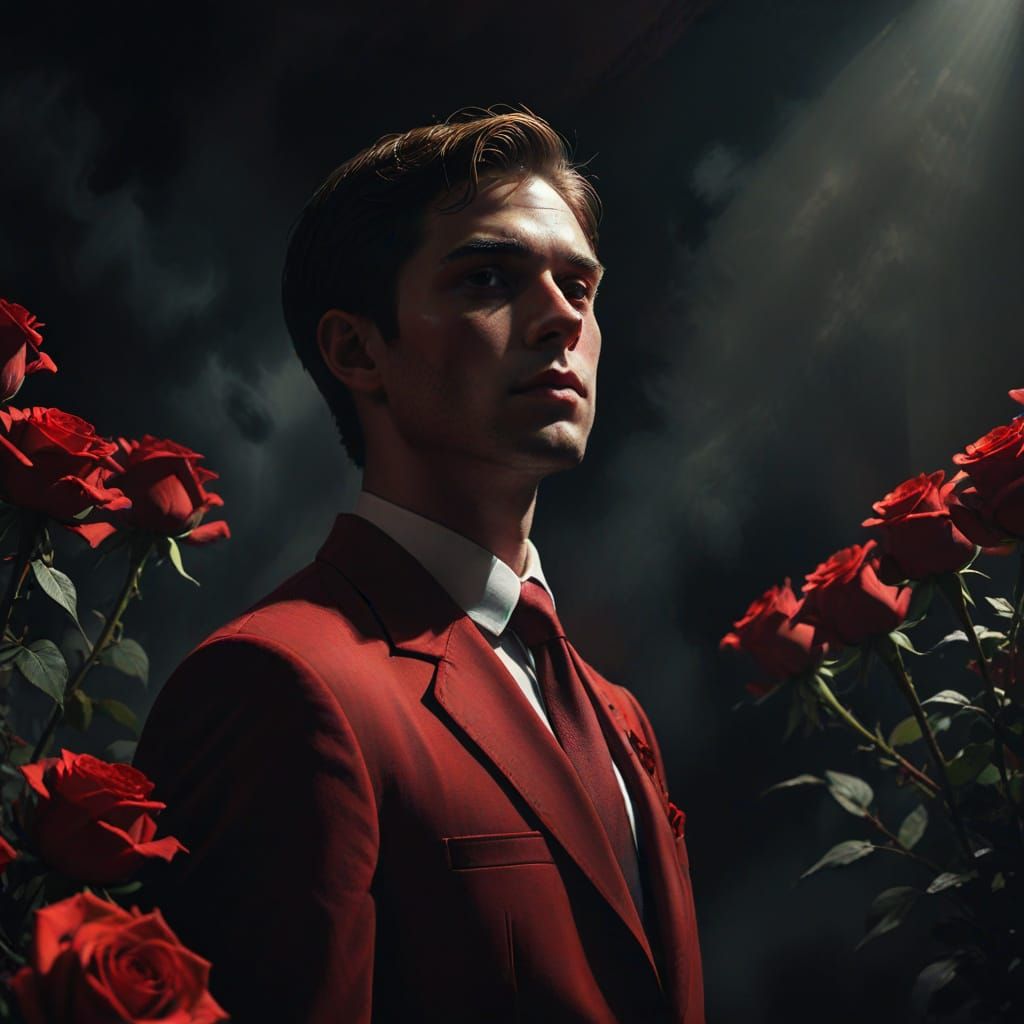 Eerie Funeral Scene in Dark Surrealism Style