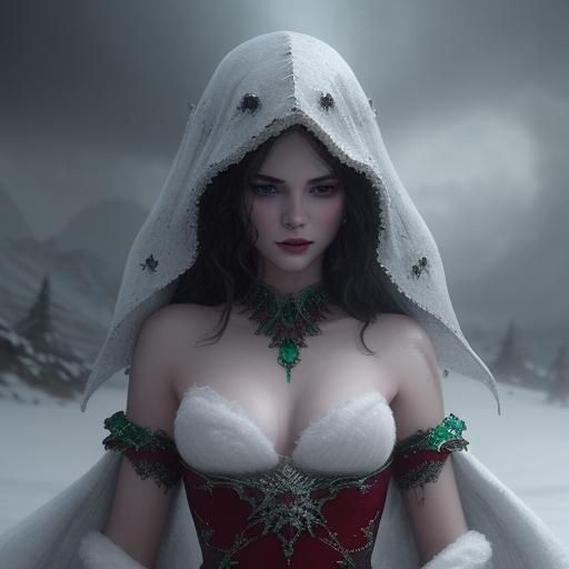 Snowman with Ruby Eyes, Emerald Mouth