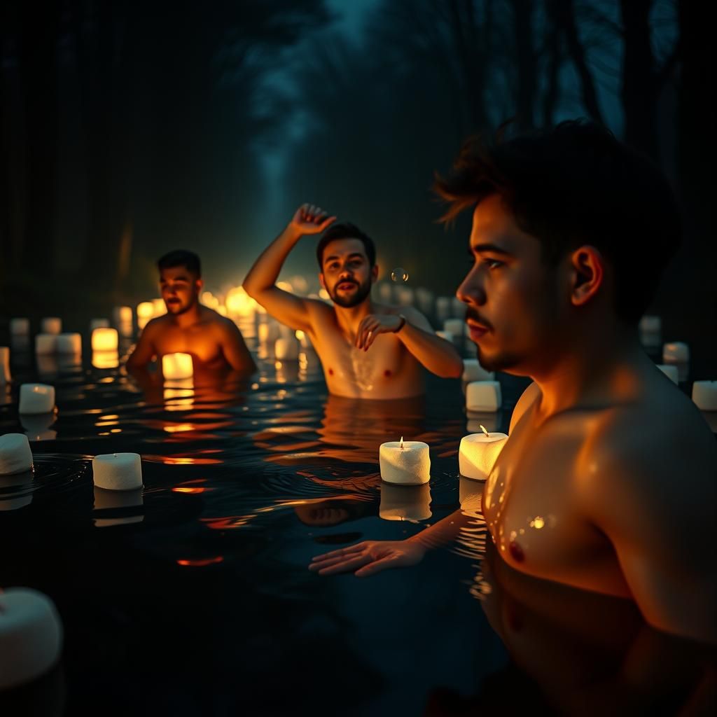 Hot Marshmallow Men Dance in the River of Reflections