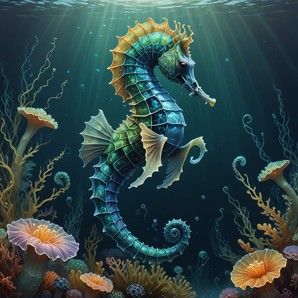 Mystical Ocean Hybrid in Dreamlike Scene